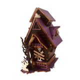 Maxbell DIY Spook House Puzzles Wooden Halloween Decor for Table Cabinet Bookshelf