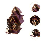 Maxbell DIY Spook House Puzzles Wooden Halloween Decor for Table Cabinet Bookshelf