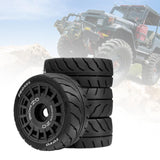 Maxbell 4 Pieces RC Wheels Tires Upgrade Easy Installation Accessories for 1:10 XV02 Black