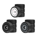 Maxbell 4 Pieces RC Wheels Tires Upgrade Easy Installation Accessories for 1:10 XV02 Black