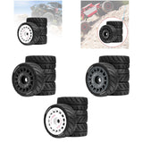 Maxbell 4 Pieces RC Wheels Tires Upgrade Easy Installation Accessories for 1:10 XV02 Black