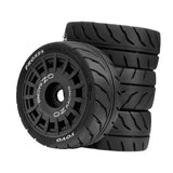 Maxbell 4 Pieces RC Wheels Tires Upgrade Easy Installation Accessories for 1:10 XV02 Black