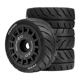 Maxbell 4 Pieces RC Wheels Tires Upgrade Easy Installation Accessories for 1:10 XV02 Black