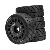 Maxbell 4 Pieces RC Wheels Tires Upgrade Easy Installation Accessories for 1:10 XV02 Black