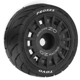 Maxbell 4 Pieces RC Wheels Tires Upgrade Easy Installation Accessories for 1:10 XV02 Black