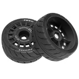 Maxbell 4 Pieces RC Wheels Tires Upgrade Easy Installation Accessories for 1:10 XV02 Black