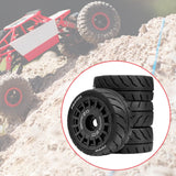 Maxbell 4 Pieces RC Wheels Tires Upgrade Easy Installation Accessories for 1:10 XV02 Black