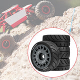 Maxbell 4 Pieces RC Wheels Tires Upgrade Easy Installation Accessories for 1:10 XV02 Gray