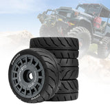 Maxbell 4 Pieces RC Wheels Tires Upgrade Easy Installation Accessories for 1:10 XV02 Gray