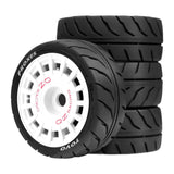 Maxbell 4 Pieces RC Wheels Tires Upgrade Easy Installation Accessories for 1:10 XV02 White