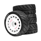 Maxbell 4 Pieces RC Wheels Tires Upgrade Easy Installation Accessories for 1:10 XV02 White