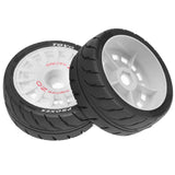 Maxbell 4 Pieces RC Wheels Tires Upgrade Easy Installation Accessories for 1:10 XV02 White