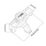 Maxbell RC Front Steering Cup Easy Installation Stable Performance Sturdy RC Vehicle argent