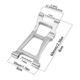 Maxbell RC Rear Lower Swing Arm for 1/14 RC Car 14211 Heavy Duty Sturdy Spare Parts Sliver