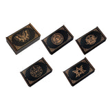 Maxbell Wooden Tarot Box Sliding Gift Rectangular Collectible Decorative Trinket Box Butterfly