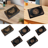 Maxbell Wooden Tarot Box Sliding Gift Rectangular Collectible Decorative Trinket Box Butterfly