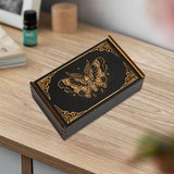Maxbell Wooden Tarot Box Sliding Gift Rectangular Collectible Decorative Trinket Box Butterfly