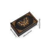 Maxbell Wooden Tarot Box Sliding Gift Rectangular Collectible Decorative Trinket Box Butterfly