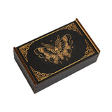 Maxbell Wooden Tarot Box Sliding Gift Rectangular Collectible Decorative Trinket Box Butterfly