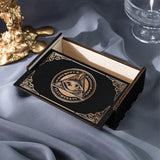 Maxbell Wooden Tarot Box Sliding Gift Rectangular Collectible Decorative Trinket Box Butterfly