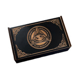 Maxbell Wooden Tarot Box Sliding Gift Rectangular Collectible Decorative Trinket Box Triangle