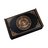 Maxbell Wooden Tarot Box Sliding Gift Rectangular Collectible Decorative Trinket Box Triangle