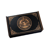 Maxbell Wooden Tarot Box Sliding Gift Rectangular Collectible Decorative Trinket Box Triangle