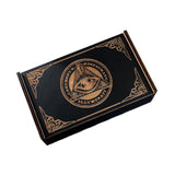 Maxbell Wooden Tarot Box Sliding Gift Rectangular Collectible Decorative Trinket Box Triangle
