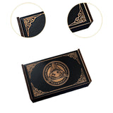 Maxbell Wooden Tarot Box Sliding Gift Rectangular Collectible Decorative Trinket Box Triangle