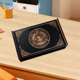 Maxbell Wooden Tarot Box Sliding Gift Rectangular Collectible Decorative Trinket Box Triangle