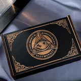 Maxbell Wooden Tarot Box Sliding Gift Rectangular Collectible Decorative Trinket Box Triangle