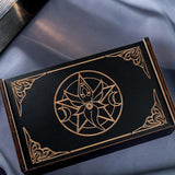 Maxbell Wooden Tarot Box Sliding Gift Rectangular Collectible Decorative Trinket Box Round