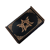 Maxbell Wooden Tarot Box Sliding Gift Rectangular Collectible Decorative Trinket Box Stars Moon