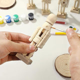 Maxbell 6x DIY Wooden Christmas Nutcrackers Paintable Puppet for Party Home Entrance