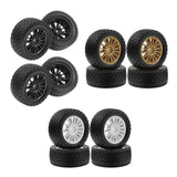 Maxbell 4Pcs 1/10 RC Car Tires W230 Sturdy Spare Parts RC Tyre Tires DIY Accessories Black
