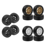 Maxbell 4Pcs 1/10 RC Car Tires W230 Sturdy Spare Parts RC Tyre Tires DIY Accessories Black