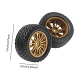 Maxbell 4Pcs 1/10 RC Car Tires W230 Sturdy Spare Parts RC Tyre Tires DIY Accessories Brown