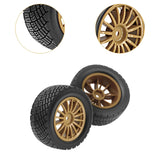 Maxbell 4Pcs 1/10 RC Car Tires W230 Sturdy Spare Parts RC Tyre Tires DIY Accessories Brown