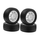 Maxbell 4Pcs 1/10 RC Car Tires W230 Sturdy Spare Parts RC Tyre Tires DIY Accessories White
