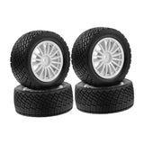 Maxbell 4Pcs 1/10 RC Car Tires W230 Sturdy Spare Parts RC Tyre Tires DIY Accessories White