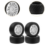 Maxbell 4Pcs 1/10 RC Car Tires W230 Sturdy Spare Parts RC Tyre Tires DIY Accessories White