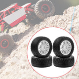 Maxbell 4Pcs 1/10 RC Car Tires W230 Sturdy Spare Parts RC Tyre Tires DIY Accessories White