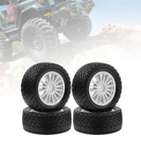 Maxbell 4Pcs 1/10 RC Car Tires W230 Sturdy Spare Parts RC Tyre Tires DIY Accessories White