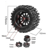 Maxbell 4 Pieces RC Wheels Tires High Performance Attachment Professional Sturdy 1/8