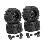 Maxbell 4 Pieces RC Wheels Tires High Performance Attachment Professional Sturdy 1/8