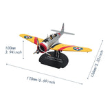 Maxbell 1/72 Aircraft Model Yellow Diecast Airplane for Home Bookshelf