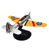 Maxbell 1/72 Aircraft Model Yellow Diecast Airplane for Home Bookshelf