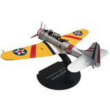 Maxbell 1/72 Aircraft Model Yellow Diecast Airplane for Home Bookshelf