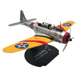 Maxbell 1/72 Aircraft Model Yellow Diecast Airplane for Home Bookshelf