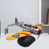 Maxbell 1/72 Aircraft Model Yellow Diecast Airplane for Home Bookshelf